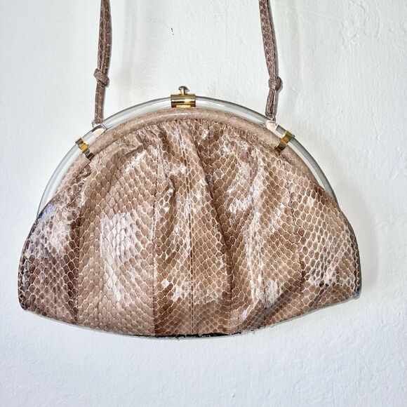 Susan Gail Handbags - Susan Gail Snakeskin Purse Vintage 1980s